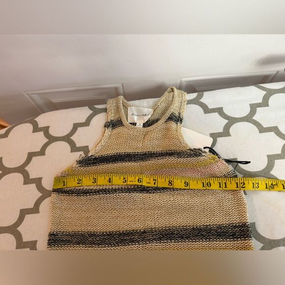Line & Dot Summer Nights Sweater Tank Top Multi Stripe Beige Yellow S NWT - Picture 10 of 10